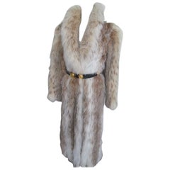 Vintage Exquisite Lynx Fur Long Coat
