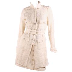 Chanel Jacket & Skirt - off-white wool/silk