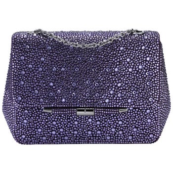 TYLER ELLIS Tiffany Classica Handbag Petite in Purple Crystal&Gunmetal Hardware