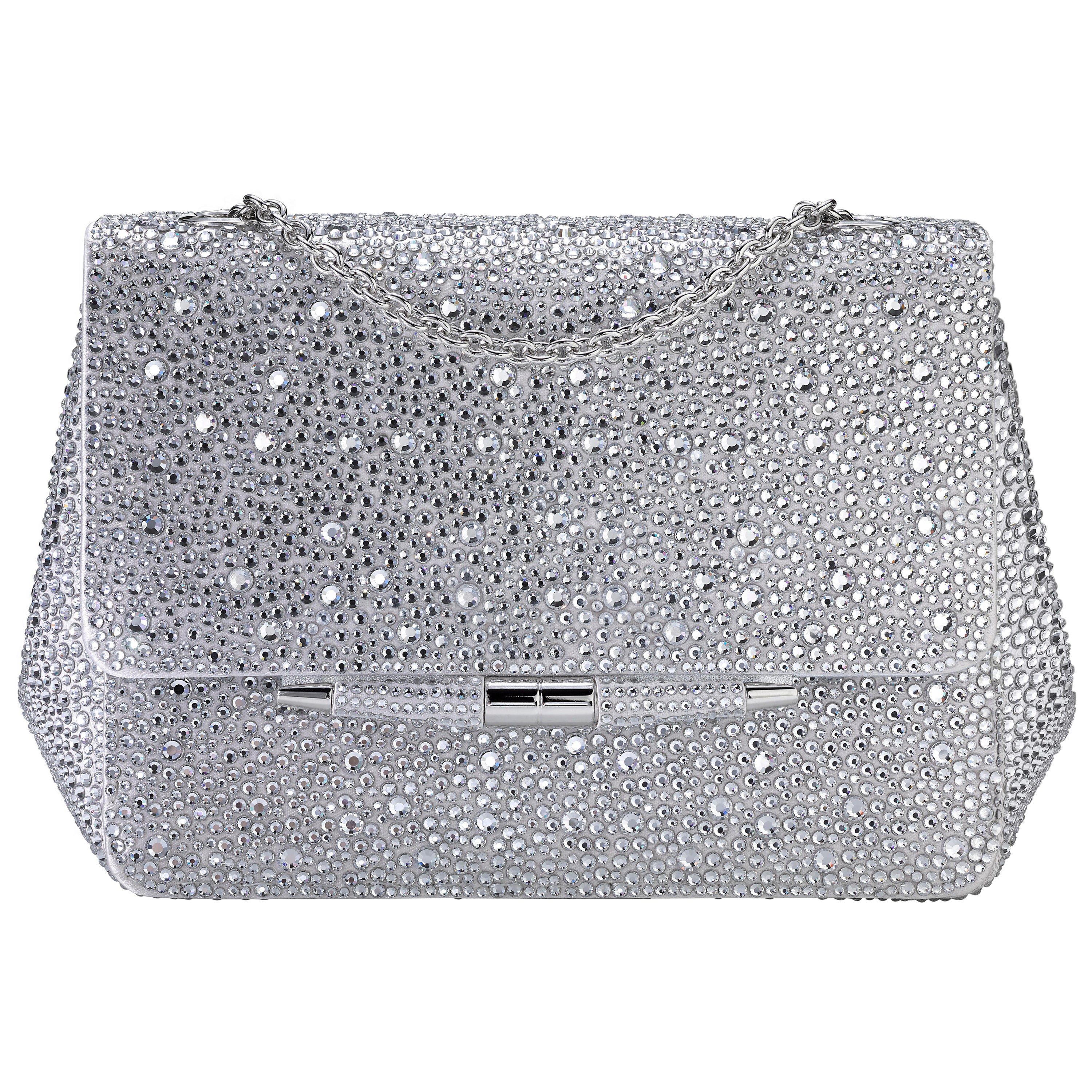 TYLER ELLIS Tiffany Classica Handbag Petite in Silver Crystal & Silver Hardware
