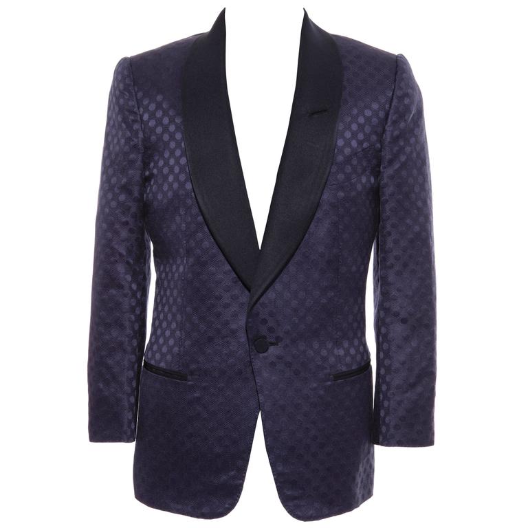 Tom Ford Men's Navy Blue Silk LInen Dinner Jacket, Spring - Summer 2012 ...