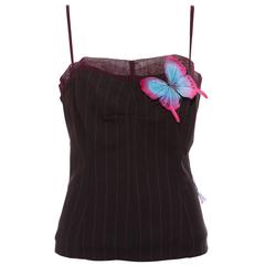 Vintage Dolce & Gabbana Bustier With Butterfly Embellishment, Spring - Summer 1998