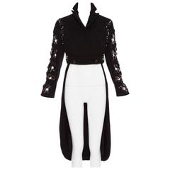 Prada Black Tailcoat With Embellished Sleeves, Fall 2012