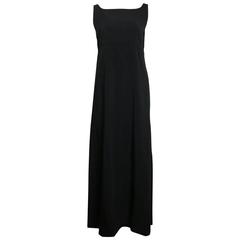 Chanel Black A-Line Jersey Maxi Dress 7