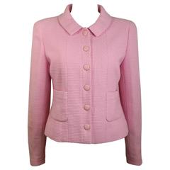 Chanel Classic Pink Tweed Boucle Cropped Jacket 5