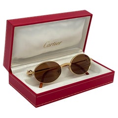 New Cartier Spider 48mm Brushed Gold Plated Brown Lenses Sunglasses France