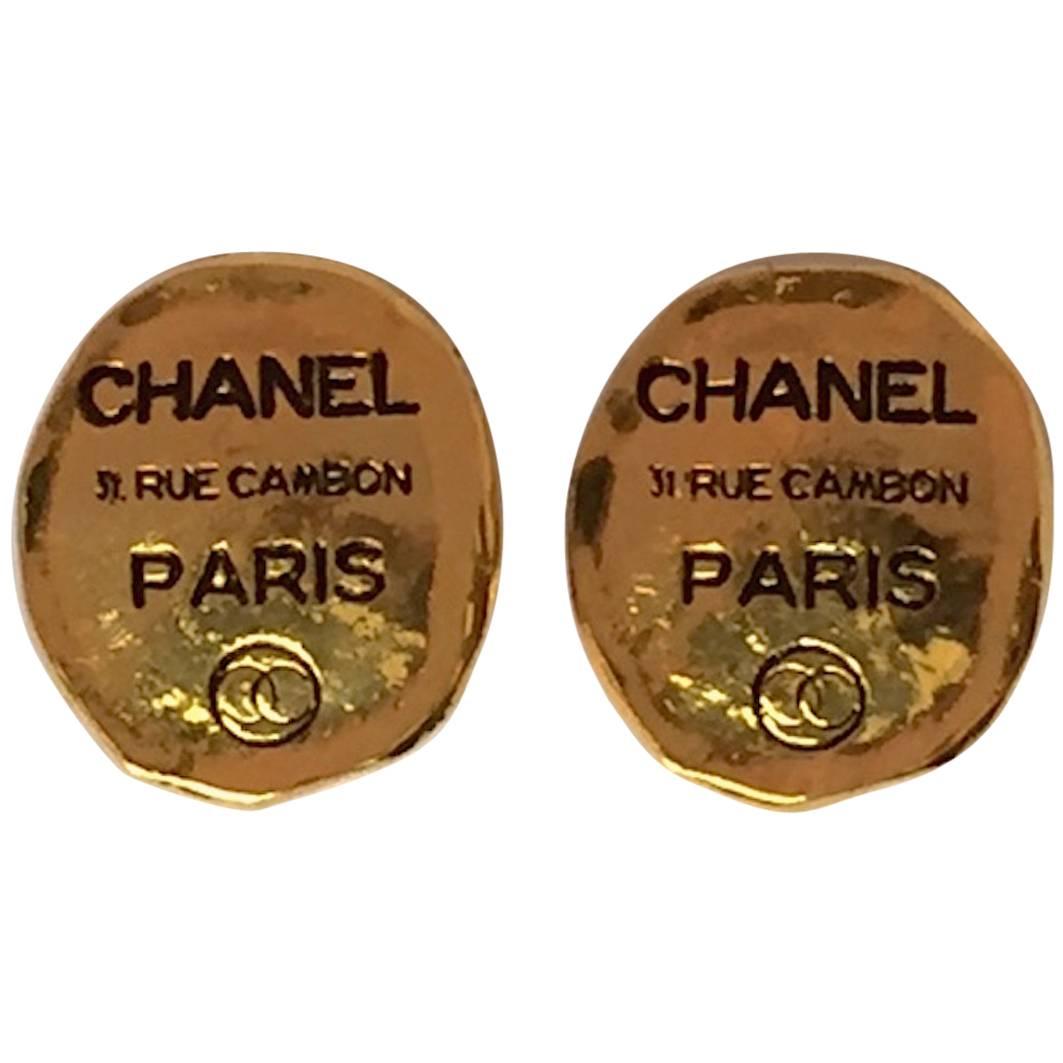 Chanel 1980s "31 Rue Cambon Paris" Earrings