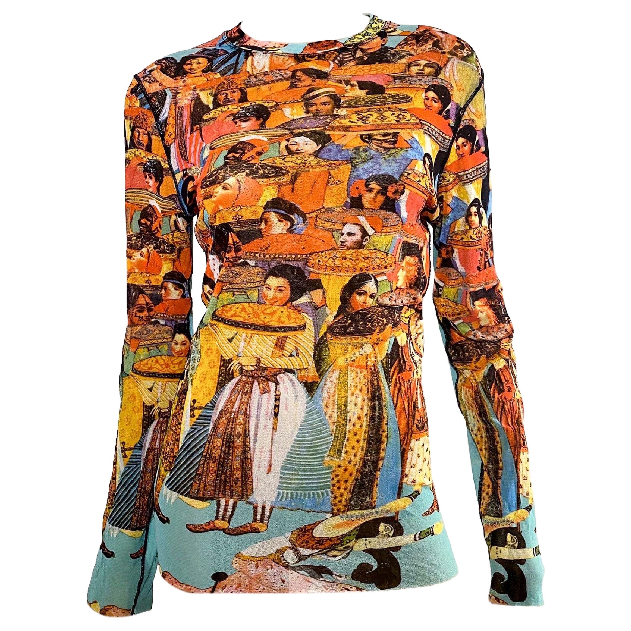 Jean Paul Gaultier 2000s Asian print Beyoncé Top For Sale at 1stDibs