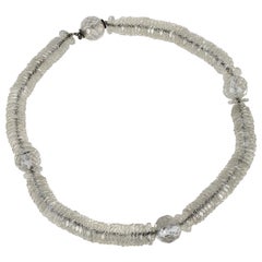 Vintage  French Art Deco Crystal Rondelle Necklace