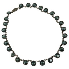 Art Deco Sterling Crystal Necklace