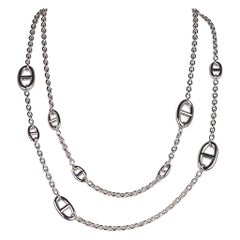 Hermes Farandole Long Necklace Sterling Silver