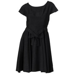 Vintage Christian Dior Black Silk Dress