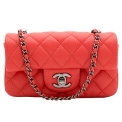 Chanel Extra Mini Quilted Leather Flap Coral
