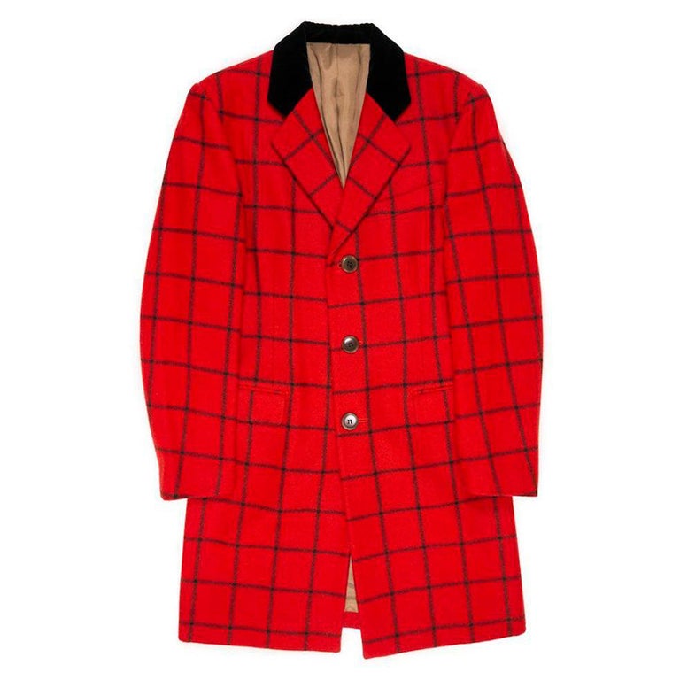 Jean Paul Gaultier Classique AW1997 Checked Overcoat For Sale
