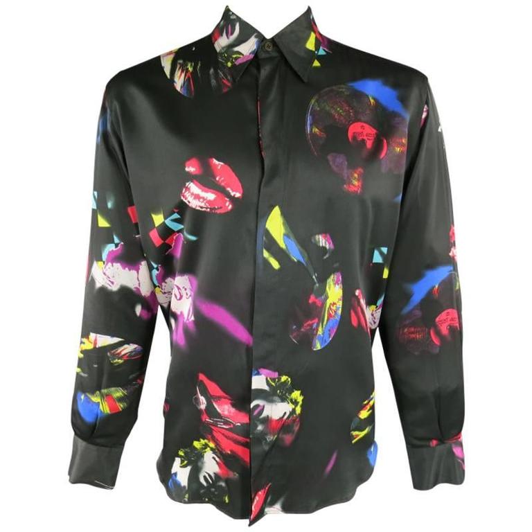 versace jeans couture long sleeve shirt black