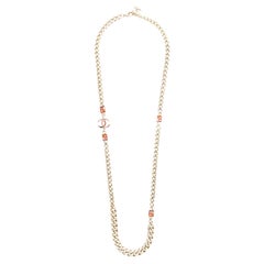 2015 Chanel Sautoir Logo Necklace