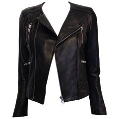 Iro Black Leather Motorcycle Jacket