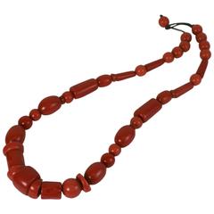 Monies Chunky Faux Coral Necklace 2