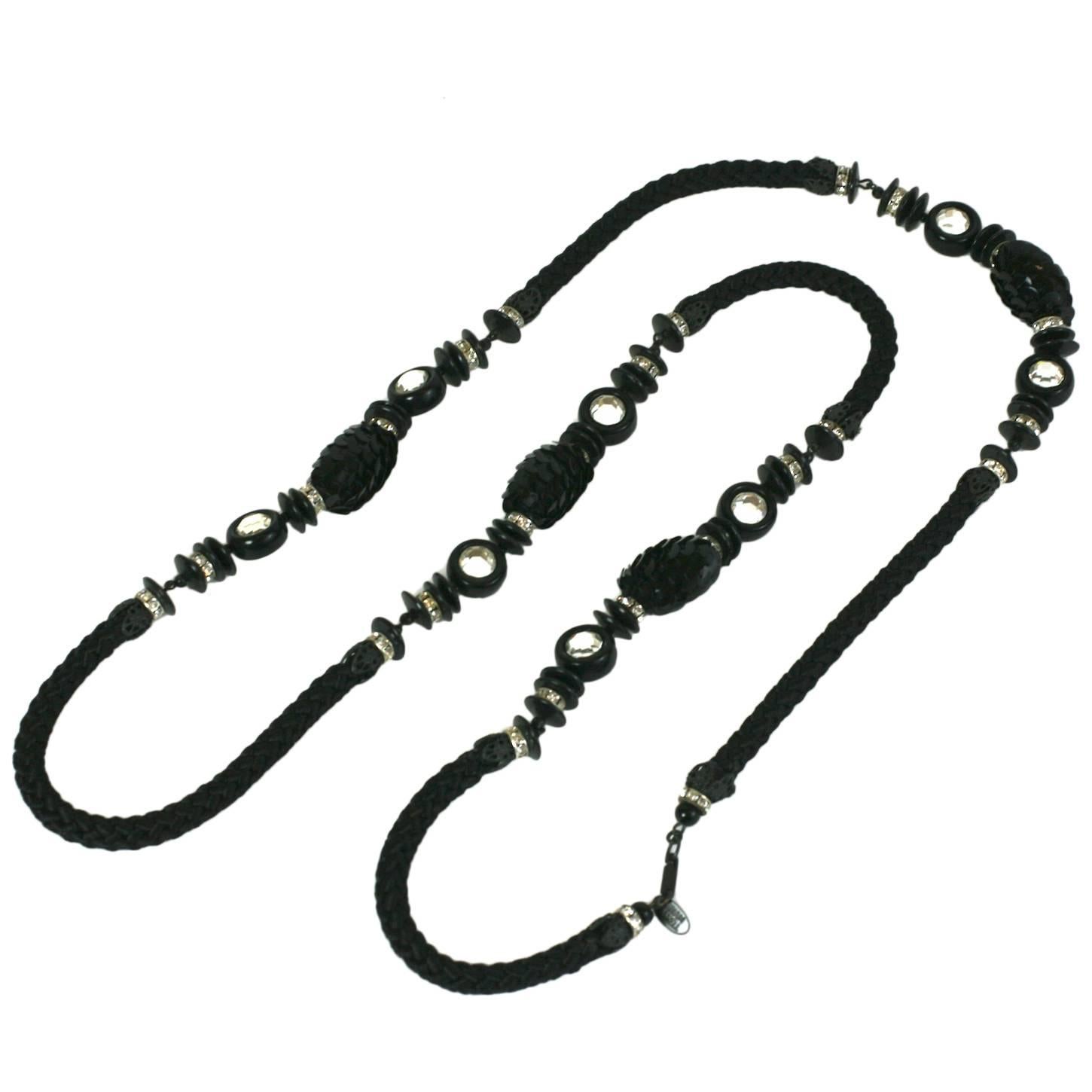 Miriam Haskell Passementerie Long Sautoir Necklace For Sale