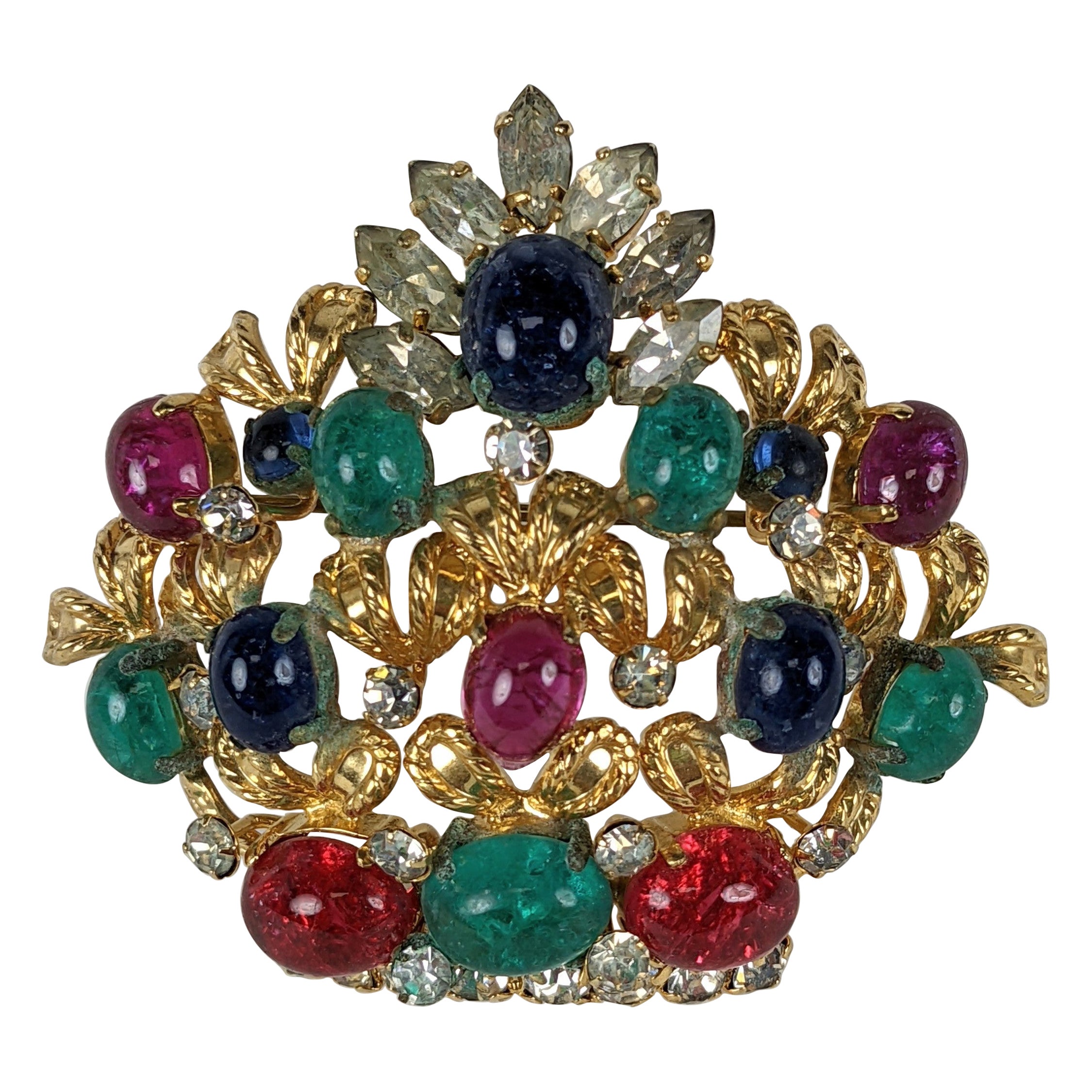 Broche couronne Christian Dior ancienne en vente