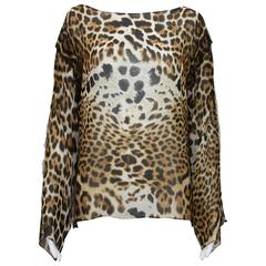 Tom Ford for Yves Saint Laurent S/S 2002 Safari Collection Silk Blouse Fr. 38