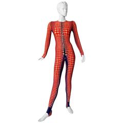 Vintage Rare Jean Paul Gaultier 1995 Victor Vasarely Op-Art Print Jumpsuit