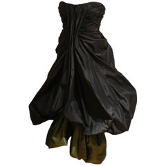 Alexander McQueen silk taffeta evening dress, witches collection A/W 2007