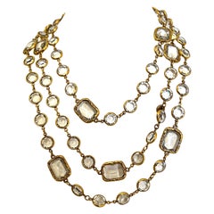 Vintage Iconic Chanel Faceted Chicklet Necklace 