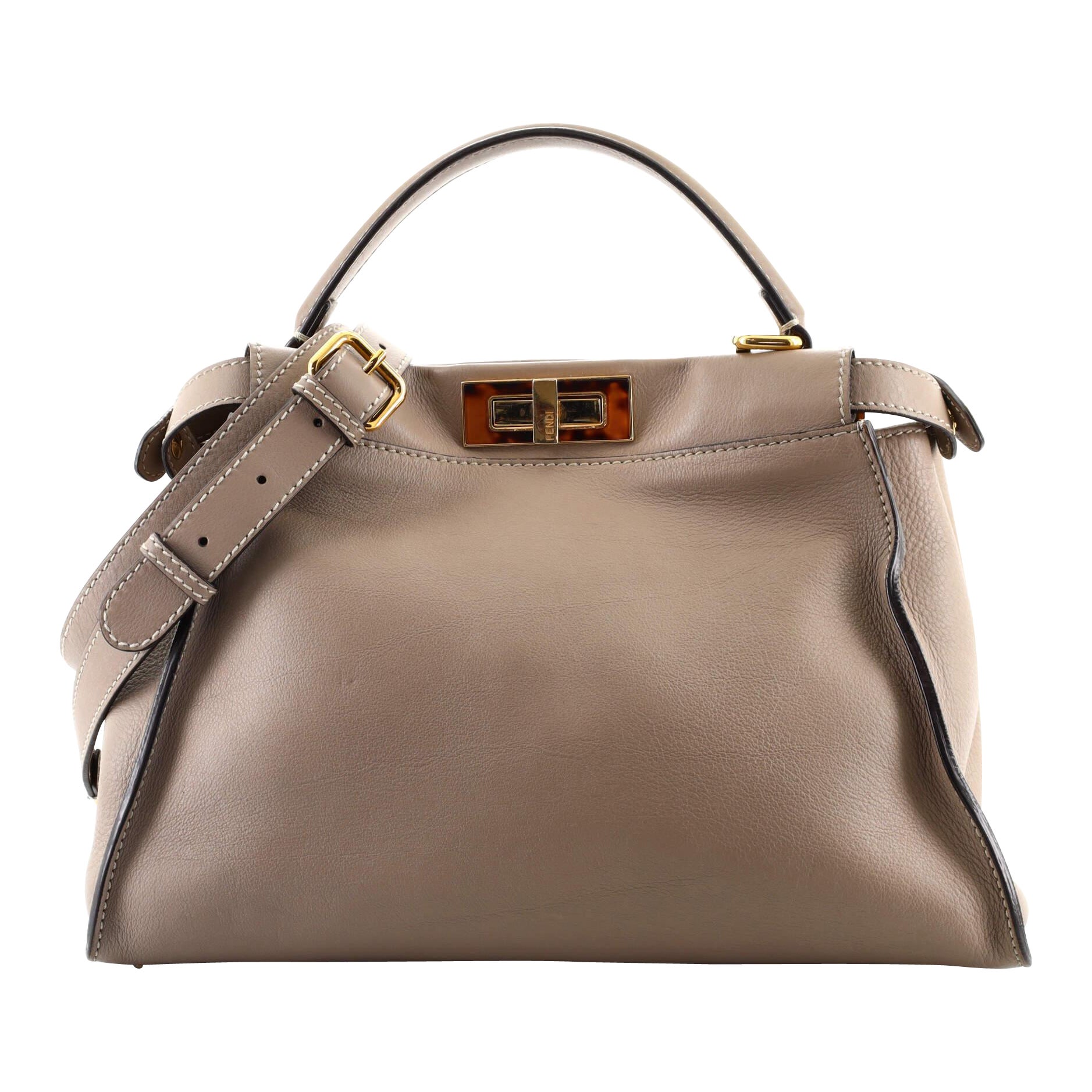 NEW Vintage Fendi Brown Tan Leather Woven Crossbody Bag For Sale at