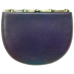 Vintage MOSCHINO purple pigskin oval shape clutch wallet bag by Red Wall