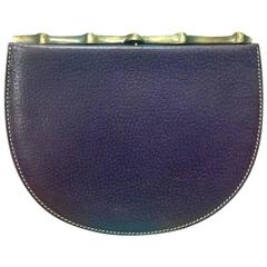 Retro MOSCHINO purple pigskin oval shape clutch wallet bag by Red Wall 