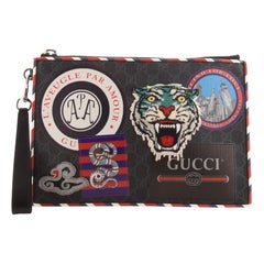 Gucci Night Courrier Pouch GG Coated Canvas with Applique