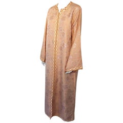 Vintage Moroccan Brocade Designer Caftan Maxi Dress Gown Kaftan Size L