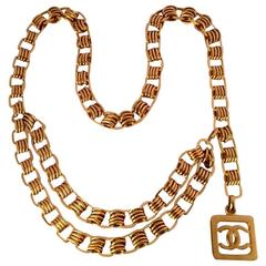 Chanel Heavy Gold Link Swag Belt