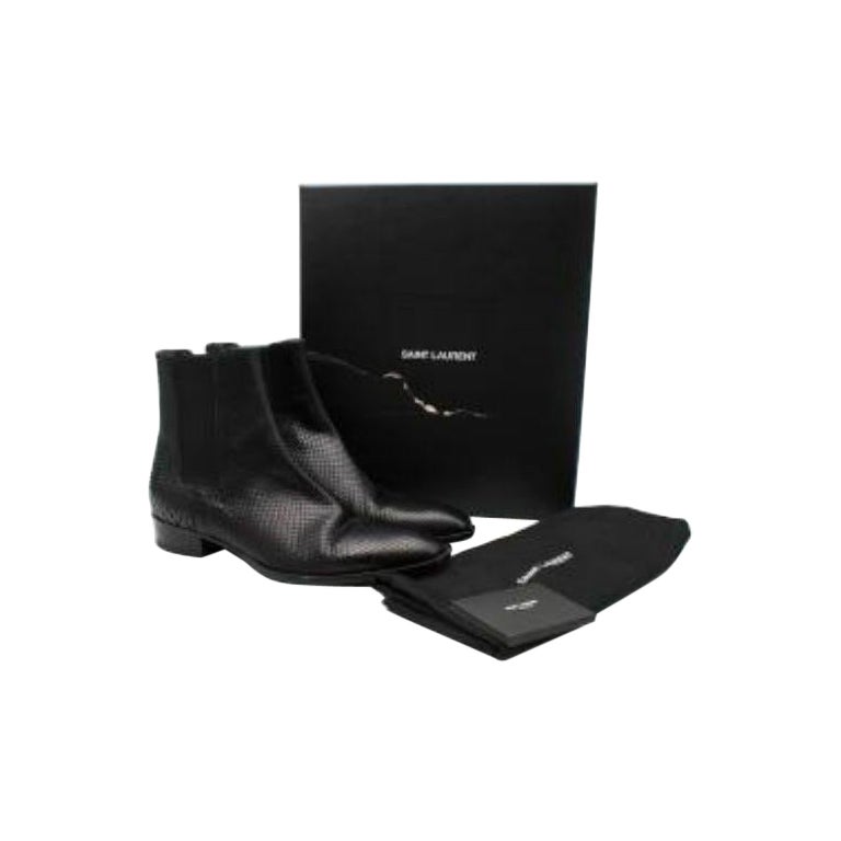 Black Snakeskin Chelsea Boots For Sale at 1stDibs | chelsea boots snakeskin
