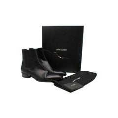 Schwarze Chelsea-Stiefel aus Schlangenhaut