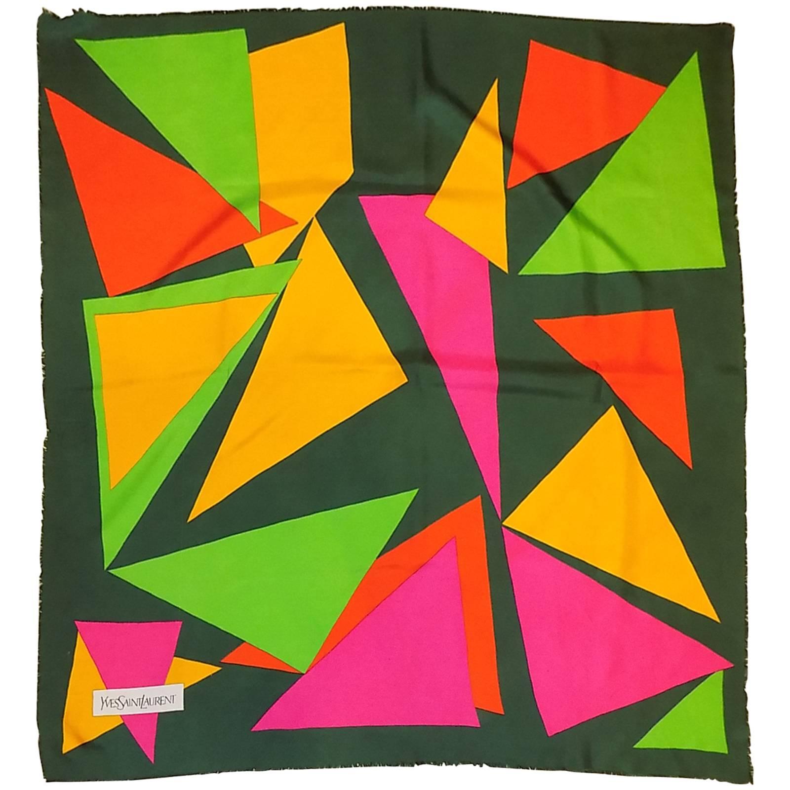 Vintage Yves Saint Laurent "Triangle" Scarf  Rare and Fabulous!!