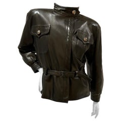 Yves Saint Laurent Leather Coat (Circa 1980s)