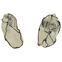 Maison Goossens for Yves Saint Laurent Rock Crystal Earrings