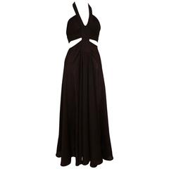 Vintage AnnaCat black halter-neck evening dress , c. 1960s