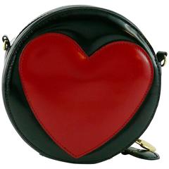 1990's Moschino Red Leather Heart Bag seen on The Nanny For Sale at 1stDibs