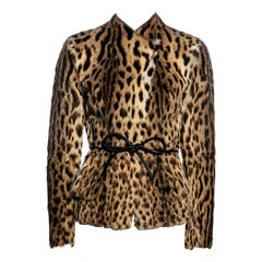 Gucci by Tom Ford leopard print rabbit fur jacket, fw 1999