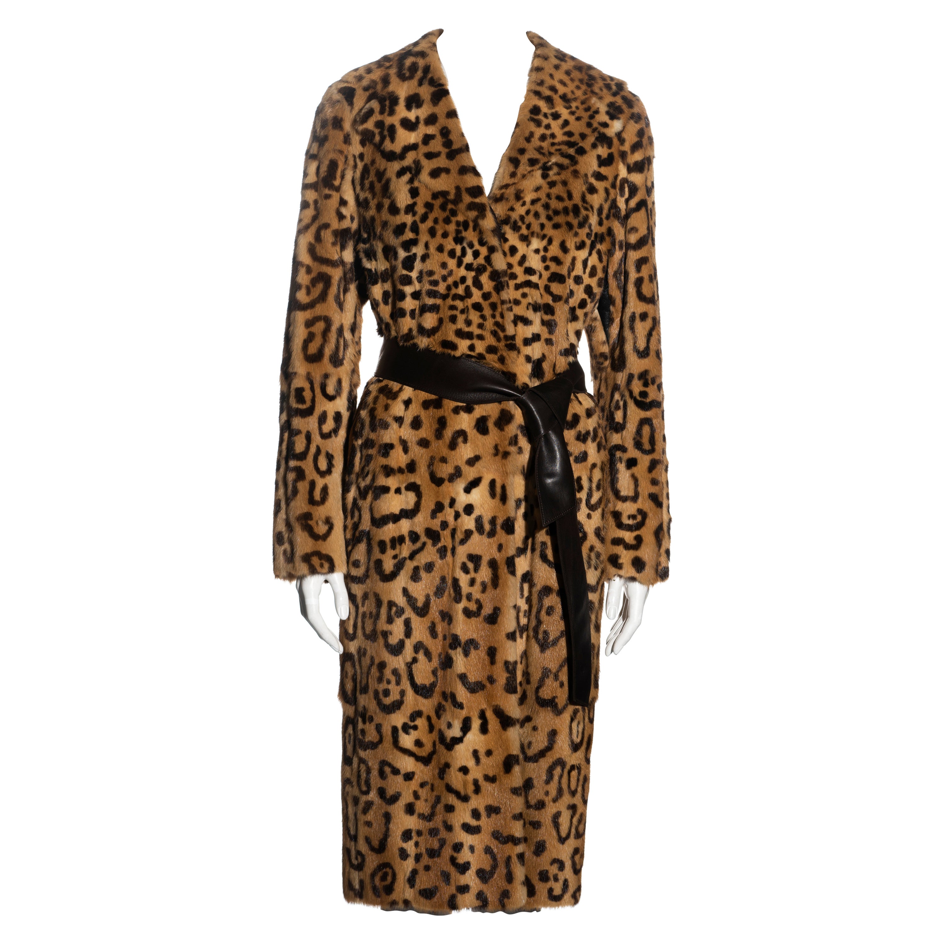Dolce & Gabbana leopard print rabbit fur coat, fw 2000