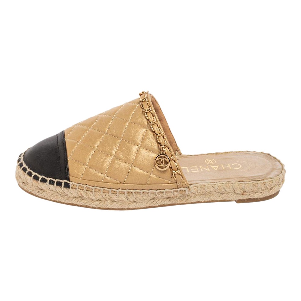 Chanel espadrille mules hotsell