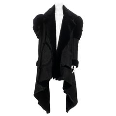 Vintage John Galliano black sheepskin oversized coat, fw 1996