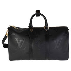 Louis Vuitton Schwarz Monogram Empreinte Giant Keepall Bandoulière 45