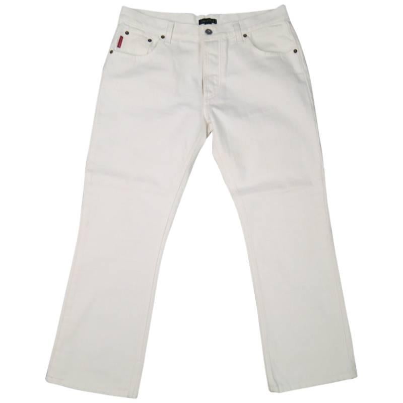 VALENTINO Size 33 White Denim Skinny Jeans