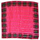 Pañuelo de seda cojo fucsia y oro metalizado Oscar De La Renta