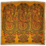 Pañuelo de seda multifloral Vera "Colección de piezas doradas