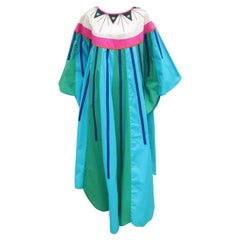 Retro Irene Pulos Mexican Cotton Caftan Dress, 1970's